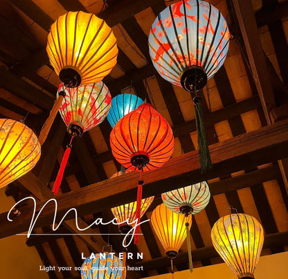 10 Pcs Hoi An Waterproof Lanterns 35cm Decorative Outdoor Lantern Set