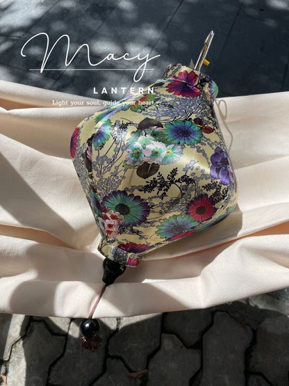 Hoi An Waterproof Floral Lantern, 35cm Fabric 17