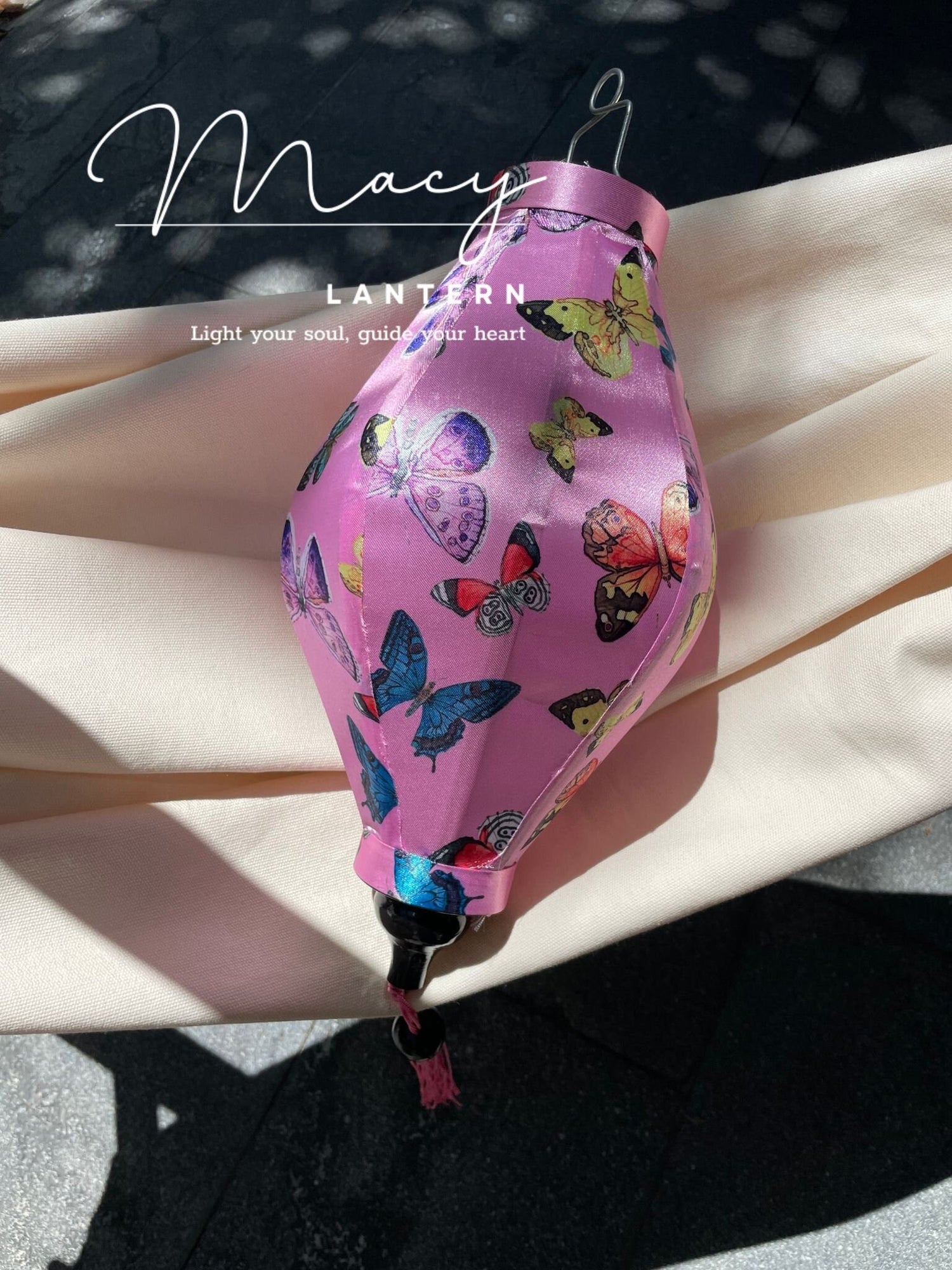 Hoi An Waterproof Floral Lantern, 35cm Fabric 8