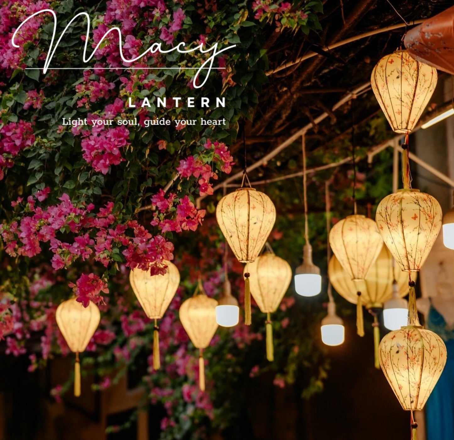 8 Pcs Hoi An Waterproof Lanterns Decorative Outdoor Lantern Set