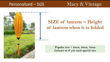 12 Pcs Hoi An Bamboo Lanterns 35cm Mixed Floral Set