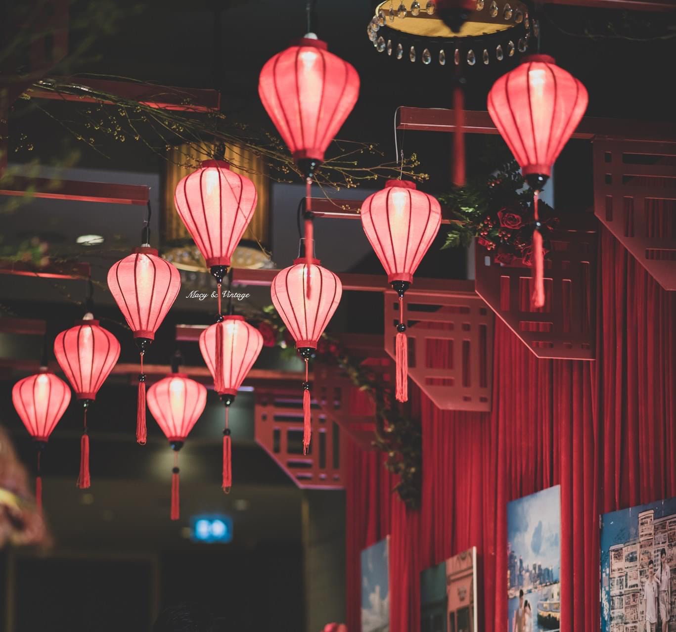 Hoi An Bamboo Silk Lantern 35cm for Wedding Patio and Home Decor