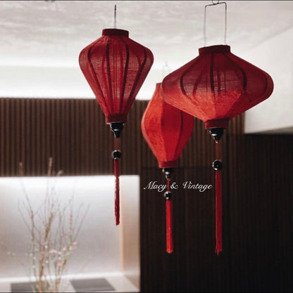 4pcs Hoi An Bamboo Silk Lanterns 35cm